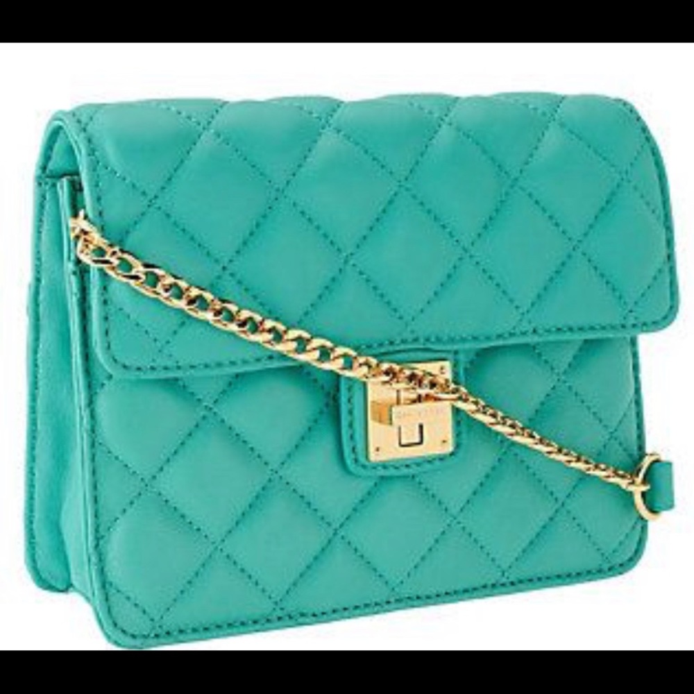 Isaac Mizrahi Small Quilted Lamb Leather Crossbody